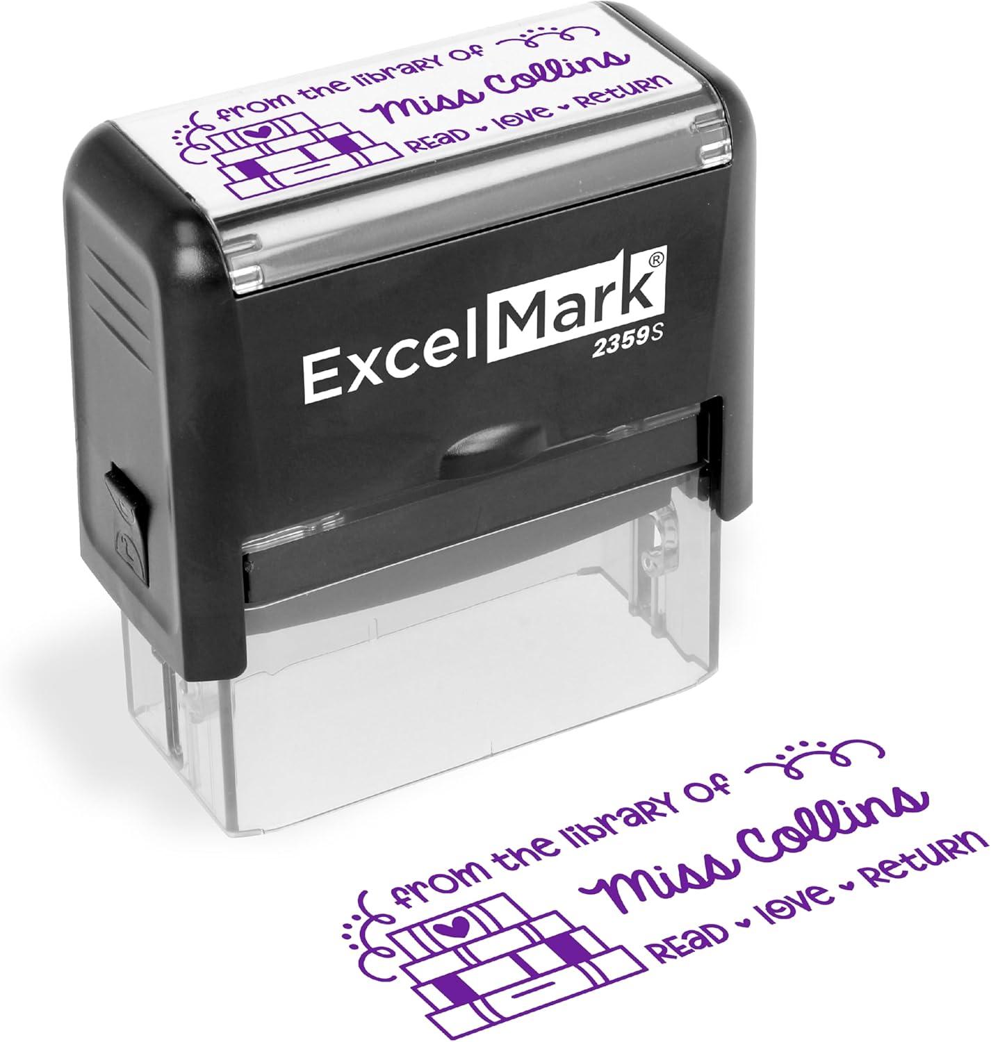 imageExcelMark Personalized Teacher Stamp  Please Sign ampamp Return  Available in 11 Colors LargeBook