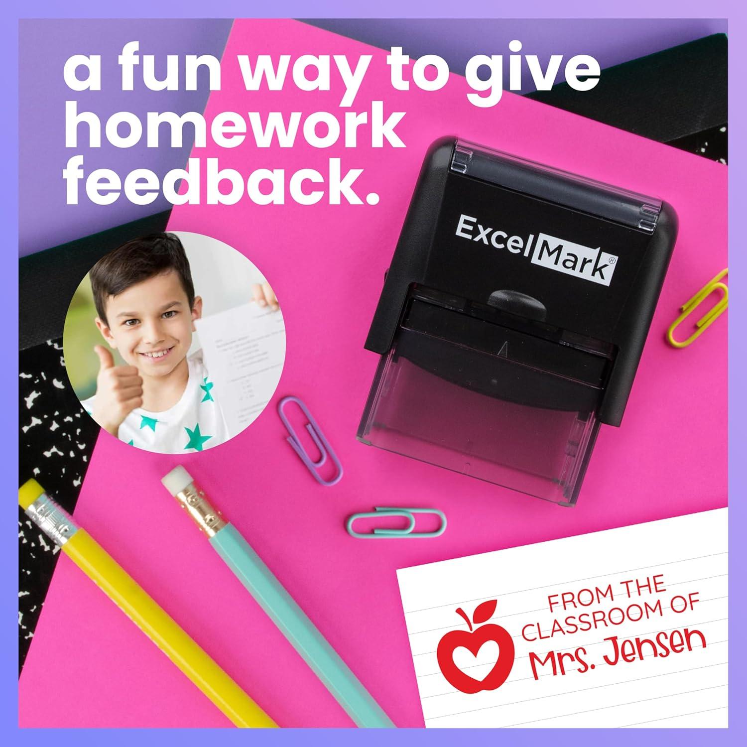 imageExcelMark Personalized Teacher Stamp  Please Sign ampamp Return  Available in 11 Colors LargeClassroom of