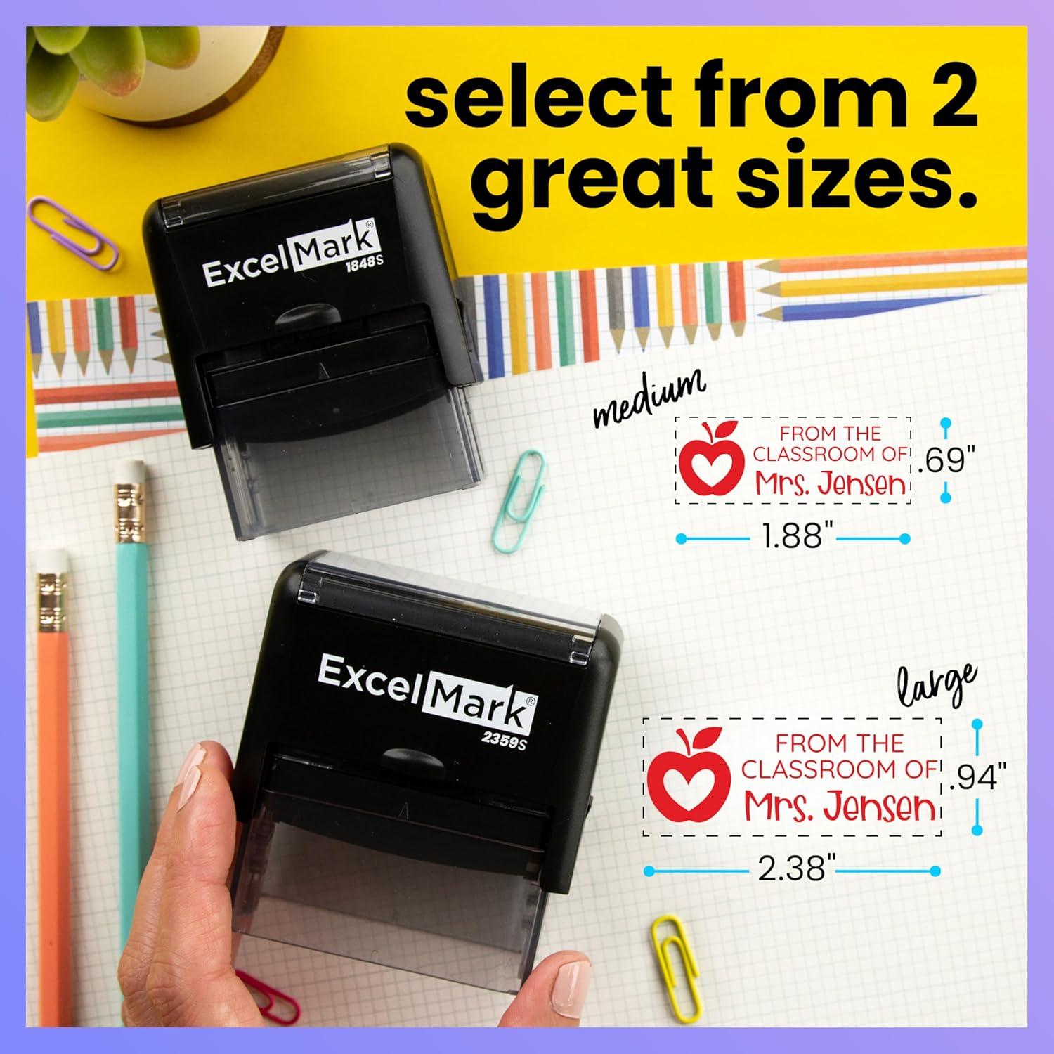 imageExcelMark Personalized Teacher Stamp  Please Sign ampamp Return  Available in 11 Colors LargeClassroom of