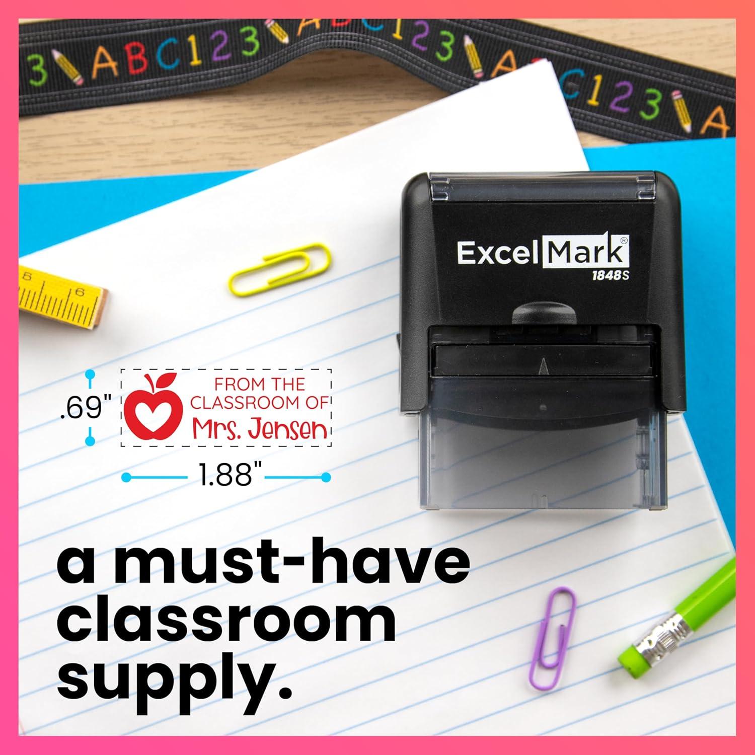 imageExcelMark Personalized Teacher Stamp  Please Sign ampamp Return  Available in 11 Colors LargeClassroom of
