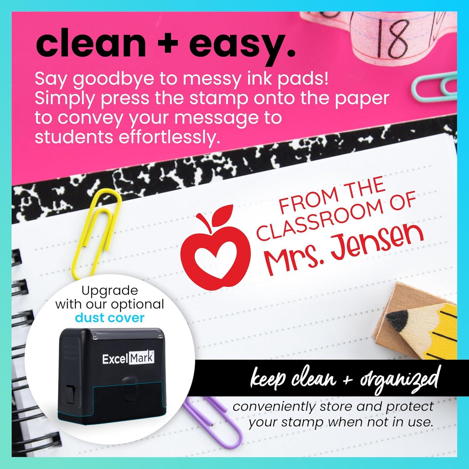 imageExcelMark Personalized Teacher Stamp  Please Sign ampamp Return  Available in 11 Colors LargeClassroom of
