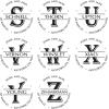 imageCustom Monogram Stamp  with 5cc Ink Bottle A43