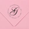 imageCustom Self Inking Address Stamp with Monogram  Style 195  with 5cc Ink Bottle A43