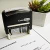 imageExcelMark 12 Phrase SelfInking Date Stamp  2quot x 14quot Impression  Black Ink 7817