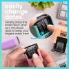 imageExcelMark 1822 Self Inking Date Stamp  Perfect for Shipping Receiving Expiration and Due Dates Black Ink Violet MountGray Mount