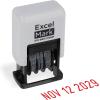 imageExcelMark 1822 Self Inking Date Stamp  Perfect for Shipping Receiving Expiration and Due Dates Black Ink Violet MountGray Mount