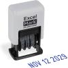 imageExcelMark 1822 Self Inking Date Stamp  Perfect for Shipping Receiving Expiration and Due Dates Black Ink Violet MountGray Mount