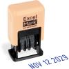 imageExcelMark 1822 Self Inking Date Stamp  Perfect for Shipping Receiving Expiration and Due Dates Black Ink Violet MountPeach Mount