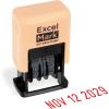 imageExcelMark 1822 Self Inking Date Stamp  Perfect for Shipping Receiving Expiration and Due Dates Black Ink Violet MountPeach Mount
