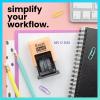 imageExcelMark 1822 Self Inking Date Stamp  Perfect for Shipping Receiving Expiration and Due Dates Black Ink Violet MountPeach Mount