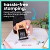 imageExcelMark 1822 Self Inking Date Stamp  Perfect for Shipping Receiving Expiration and Due Dates Black Ink Violet MountPeach Mount