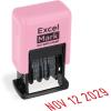 imageExcelMark 1822 Self Inking Date Stamp  Perfect for Shipping Receiving Expiration and Due Dates Black Ink Violet MountPink Mount