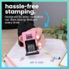 imageExcelMark 1822 Self Inking Date Stamp  Perfect for Shipping Receiving Expiration and Due Dates Black Ink Violet MountPink Mount
