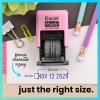 imageExcelMark 1822 Self Inking Date Stamp  Perfect for Shipping Receiving Expiration and Due Dates Black Ink Violet MountPink Mount