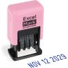 imageExcelMark 1822 Self Inking Date Stamp  Perfect for Shipping Receiving Expiration and Due Dates Black Ink Violet MountPink Mount