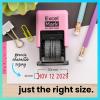 imageExcelMark 1822 Self Inking Date Stamp  Perfect for Shipping Receiving Expiration and Due Dates Black Ink Violet MountPink Mount