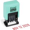 imageExcelMark 1822 Self Inking Date Stamp  Perfect for Shipping Receiving Expiration and Due Dates Black Ink Violet MountSeafoam Mount
