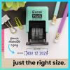 imageExcelMark 1822 Self Inking Date Stamp  Perfect for Shipping Receiving Expiration and Due Dates Black Ink Violet MountSeafoam Mount