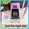 imageExcelMark 1822 Self Inking Date Stamp  Perfect for Shipping Receiving Expiration and Due Dates Black Ink Violet MountViolet Mount