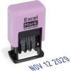 imageExcelMark 1822 Self Inking Date Stamp  Perfect for Shipping Receiving Expiration and Due Dates Black Ink Violet MountViolet Mount