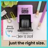 imageExcelMark 1822 Self Inking Date Stamp  Perfect for Shipping Receiving Expiration and Due Dates Black Ink Violet MountViolet Mount