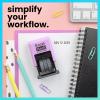 imageExcelMark 1822 Self Inking Date Stamp  Perfect for Shipping Receiving Expiration and Due Dates Black Ink Violet MountViolet Mount