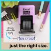 imageExcelMark 1822 Self Inking Date Stamp  Perfect for Shipping Receiving Expiration and Due Dates Black Ink Violet MountViolet Mount