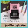 imageExcelMark 2445 Date Stamp  Perfect for Shipping Receiving Expiration and Due Dates Black Ink Pink MountBlack Ink