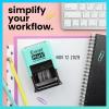 imageExcelMark 2445 Date Stamp  Perfect for Shipping Receiving Expiration and Due Dates Black Ink Pink MountBlack Ink