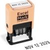 imageExcelMark 2445 Date Stamp  Perfect for Shipping Receiving Expiration and Due Dates Black Ink Pink MountBlack Ink