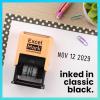 imageExcelMark 2445 Date Stamp  Perfect for Shipping Receiving Expiration and Due Dates Black Ink Pink MountBlack Ink