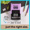imageExcelMark 2445 Date Stamp  Perfect for Shipping Receiving Expiration and Due Dates Black Ink Pink MountBlack Ink