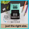 imageExcelMark 2445 Date Stamp  Perfect for Shipping Receiving Expiration and Due Dates Black Ink Pink MountBlack Ink