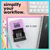 imageExcelMark 2445 Date Stamp  Perfect for Shipping Receiving Expiration and Due Dates Black Ink Pink MountBlack Ink