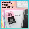 imageExcelMark 2445 Date Stamp  Perfect for Shipping Receiving Expiration and Due Dates Black Ink Pink MountBlack Ink