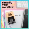 imageExcelMark 2445 Date Stamp  Perfect for Shipping Receiving Expiration and Due Dates Black Ink Pink MountBlack Ink