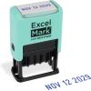imageExcelMark 2445 Date Stamp  Perfect for Shipping Receiving Expiration and Due Dates Black Ink Pink MountBlue Ink