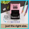 imageExcelMark 2445 Date Stamp  Perfect for Shipping Receiving Expiration and Due Dates Black Ink Pink MountBlue Ink