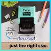 imageExcelMark 2445 Date Stamp  Perfect for Shipping Receiving Expiration and Due Dates Black Ink Pink MountBlue Ink