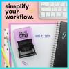 imageExcelMark 2445 Date Stamp  Perfect for Shipping Receiving Expiration and Due Dates Black Ink Pink MountBlue Ink