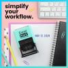 imageExcelMark 2445 Date Stamp  Perfect for Shipping Receiving Expiration and Due Dates Black Ink Pink MountBlue Ink