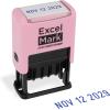 imageExcelMark 2445 Date Stamp  Perfect for Shipping Receiving Expiration and Due Dates Black Ink Pink MountBlue Ink