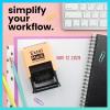 imageExcelMark 2445 Date Stamp  Perfect for Shipping Receiving Expiration and Due Dates Black Ink Pink MountRed Ink