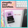 imageExcelMark 2445 Date Stamp  Perfect for Shipping Receiving Expiration and Due Dates Black Ink Pink MountRed Ink