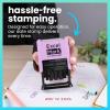 imageExcelMark 2445 Date Stamp  Perfect for Shipping Receiving Expiration and Due Dates Black Ink Pink MountRed Ink