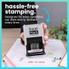 imageExcelMark 2445 Date Stamp  Perfect for Shipping Receiving Expiration and Due Dates Black Ink Pink MountRed Ink
