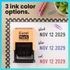 imageExcelMark 2445 Date Stamp  Perfect for Shipping Receiving Expiration and Due Dates Black Ink Pink MountRed Ink