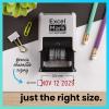 imageExcelMark 2445 Date Stamp  Perfect for Shipping Receiving Expiration and Due Dates Black Ink Pink MountRed Ink