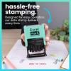 imageExcelMark 2445 Date Stamp  Perfect for Shipping Receiving Expiration and Due Dates Black Ink Pink MountRed Ink