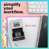 imageExcelMark 2445 Date Stamp  Perfect for Shipping Receiving Expiration and Due Dates Black Ink Pink MountRed Ink